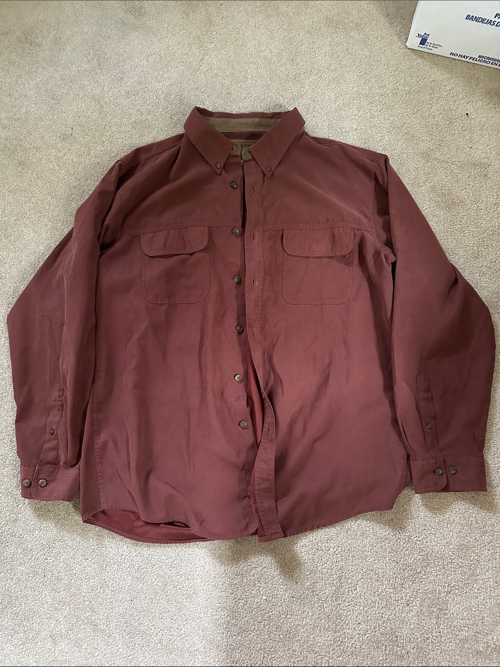 Reel Legends XL Rust Orange Button-Up Fishing Shirt - Like New!